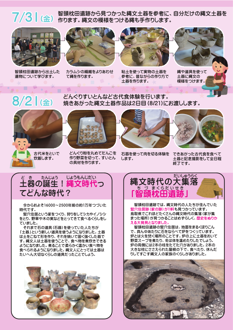 土器づくりチラシ①裏面
